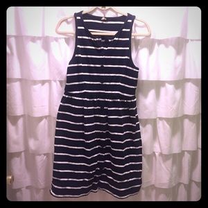 Stripes Navy and White J.Crew tank dress