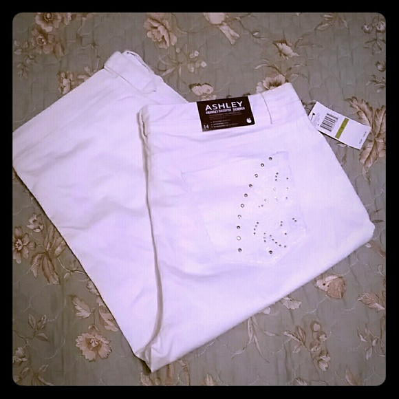 Gloria Vanderbilt Ashley Bling Skimmer Jeans sz 14