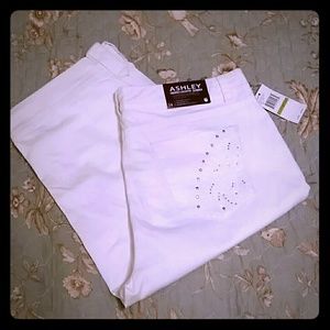 Gloria Vanderbilt Ashley Bling Skimmer Jeans sz 14