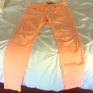 Salmon/orange neon pants!