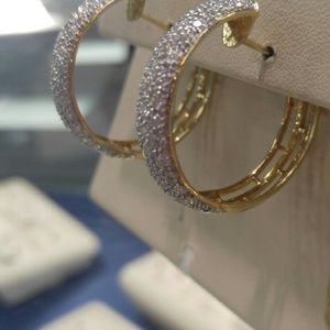 Diamond hoop earrings