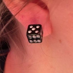 Dice earring studs
