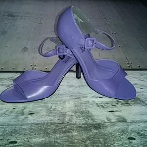 Purple rain...purple rain....size 10 leather heels