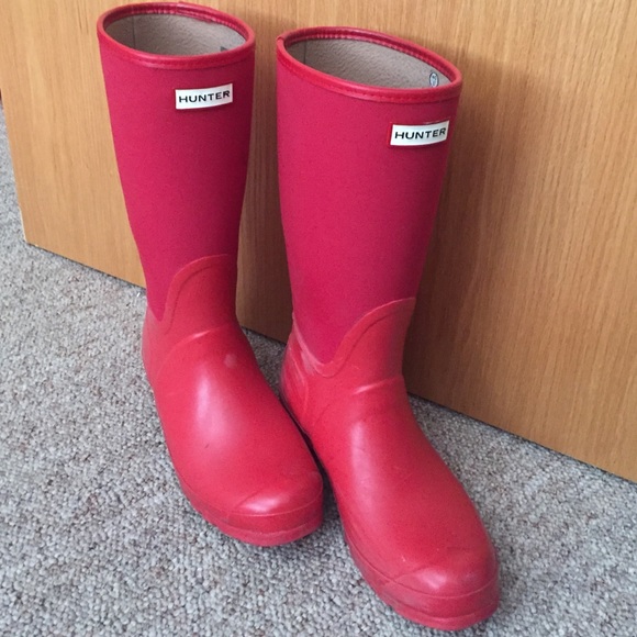 Red Size 10 Hunter Boots