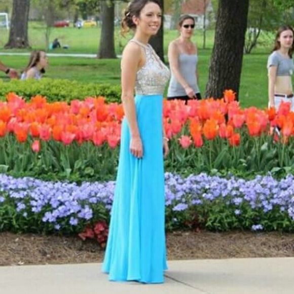 Gorgeous Baby Blue Prom Dress