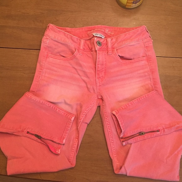 Faded Pink Stretch Pants