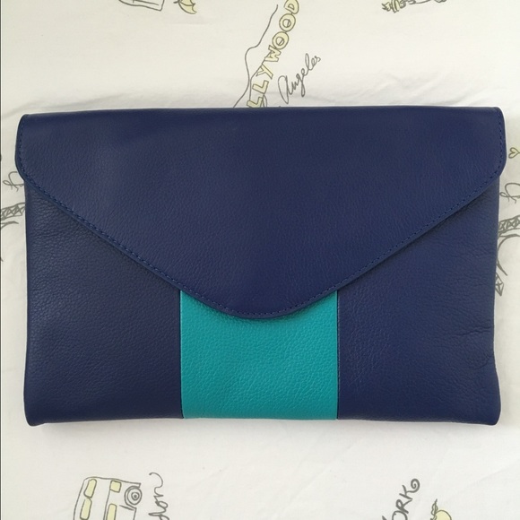 Brand New J Crew Leather Envelope Clutch/Shoulder