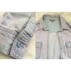 Lilac denim button up