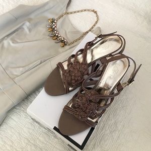 Ann Taylor Loft knotted heel sandals