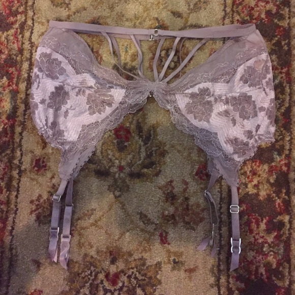 Brand new Victoria secret purple lace garter belt