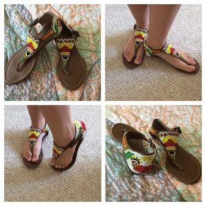 Coconuts by Matisse Navajo Beaded Sandals