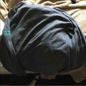 Grey and teal long sleeve with front pocket