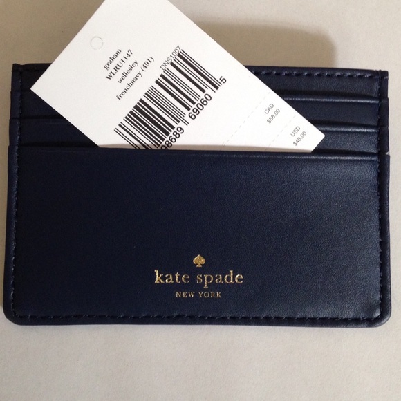 Kate Spade blue leather cardholder NWT - Picture 2 of 3