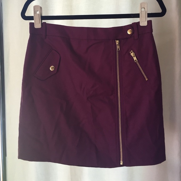 J. Crew Factory Wool Moto Mini Skirt