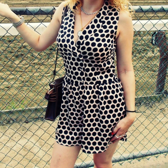 Forever 21 polka dot romper
