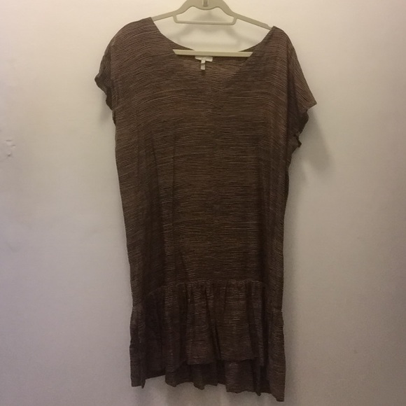 joie brown and black animal striped dress