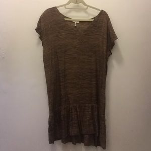 joie brown and black animal striped dress