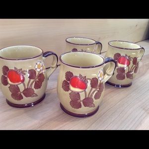 Vintage strawberry mugs.