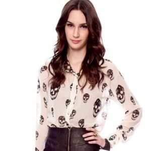 Skull Pattern Blouse