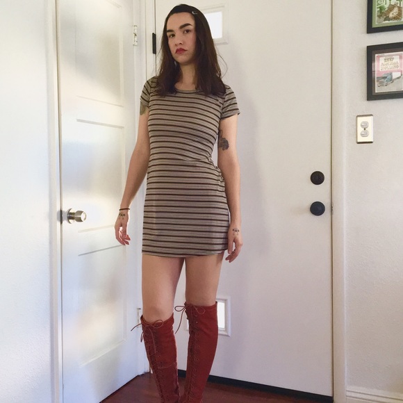 Vintage Dresses & Skirts - 90's striped mini dress