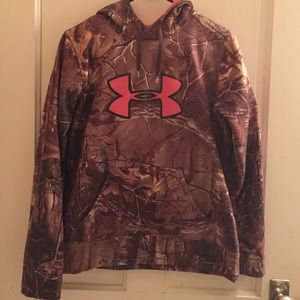 Under armor camo/pink hoodie