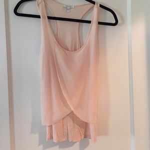 Pink racer back tank top