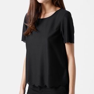 TopShop Scallop Frill Tee