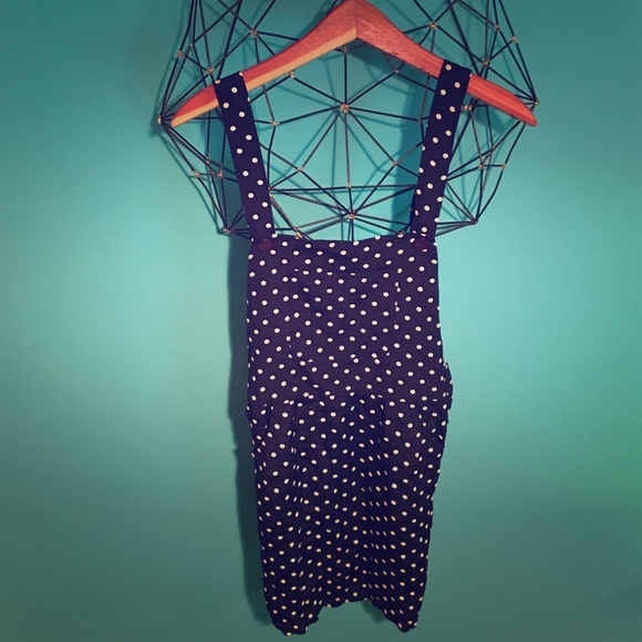 Anne Taylor polka dot overall dress- 6