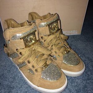✨ Michael Kors Sparkling Camel High Tops