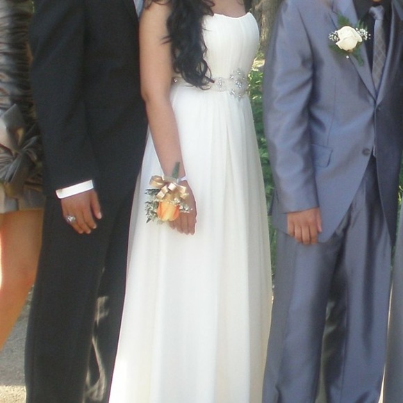 Bone prom dress