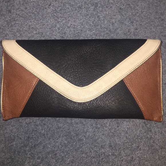 Steve Madden Tri color leather clutch