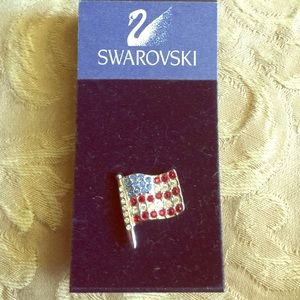 Authentic Swarovski American Flag Pin 🇺🇸
