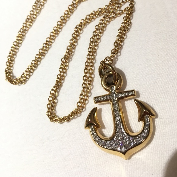 Juicy Couture Pave Anchor Pendant Necklace - Picture 4 of 6