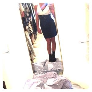 Express classic black and white dress