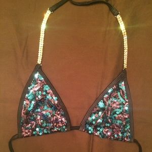 Sequin bikini top
