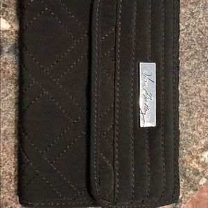 Euro style Cotton trifold classic black wallet