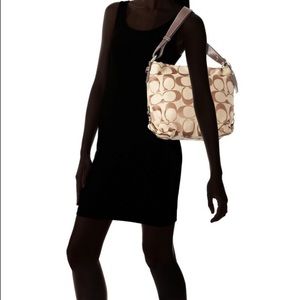 Brown/kaki coach shoulder bag