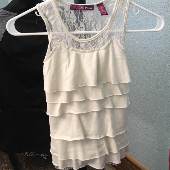 Girls tank - with lace