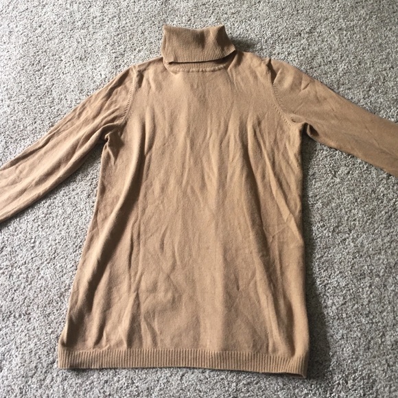 Thin tan turtleneck