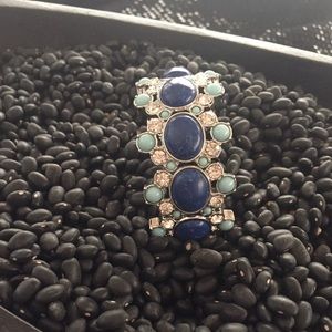 lia sophia blue and teal stretch bracelet