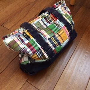Soft-Sided J. Crew Madras Patterned Purse