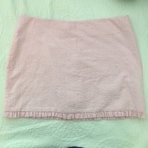 Pink Seersucker Lilly Pulitzer Skirt