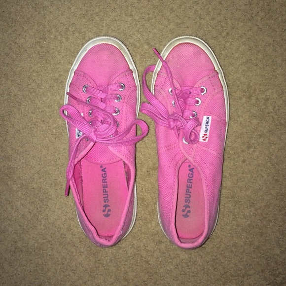 Pink superga sneakers