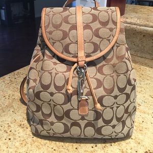 Coach backpack w/wallet