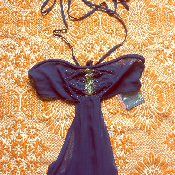 Asos Sheer bathing suit maxi cover with glitter