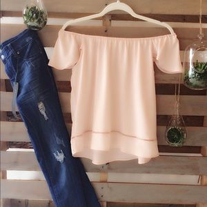 The Anka off the shoulder top