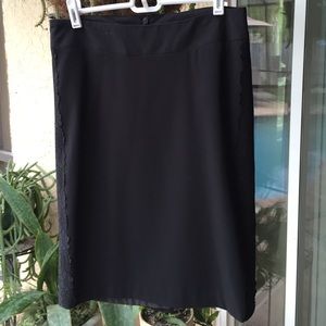 Mossimo Black Stretch Lace Pencil Skirt