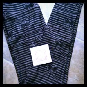 NWT LULAROE OS BLACK/GRAY UNICORN BOWS