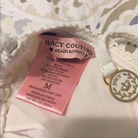 Juicy Couture white bikini top with ruffles - Picture 3 of 3