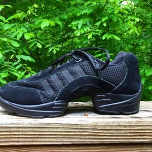 So Danca black split rubber sole dance sneakers